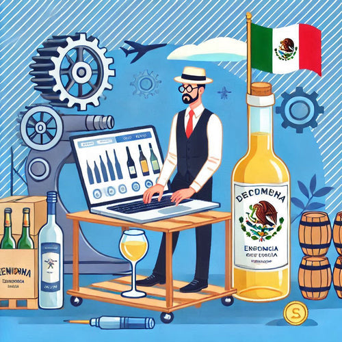 crea una imagen con el concepto de Cómo Convertirte en un Exportador Exitoso de Bebidas Alcohólicas en México