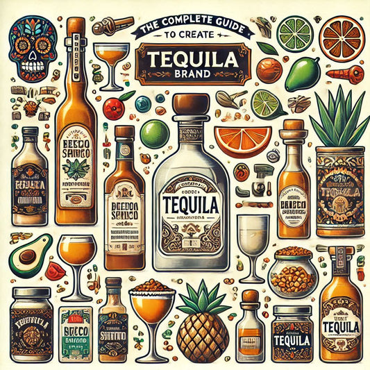 crea una imagen con el concepto de La Guía Completa para Crear la Mejor Marca de Tequila