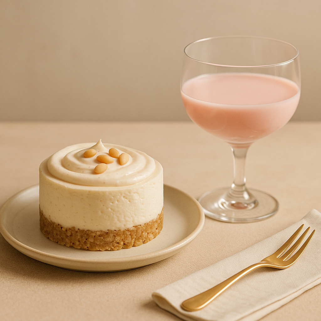 Receta: Cheesecake con crema de piñón y base de almendra | Tuilerie Moments