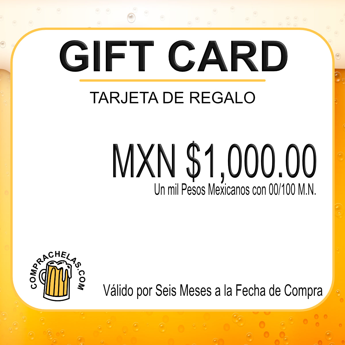 CompraChelas.com and CompraTequila.com Gift Card