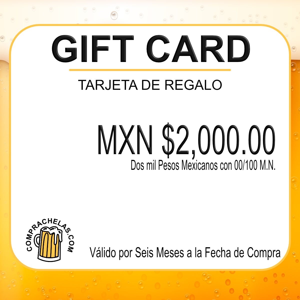 CompraChelas.com and CompraTequila.com Gift Card